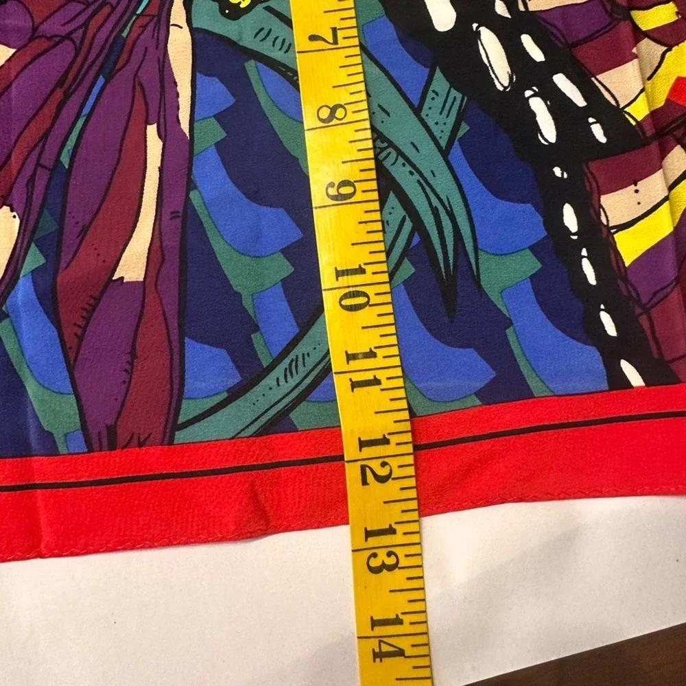 Vibrant Silk Colorful Insect long Print‎ Scarf